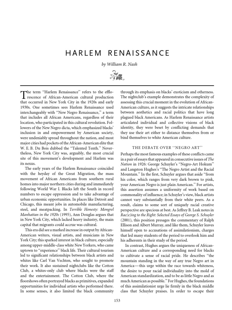 Understanding the Harlem Renaissance | PDF | Harlem Renaissance | Poetry