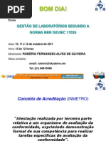 Curso Cbq 2011 - Nbr 17025