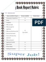 Cooking Book Report Rubric 2