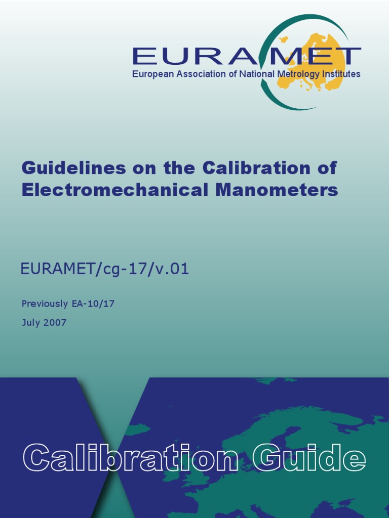 EURAMET CG 17.01 Electromechanical Manometers PDF Calibration