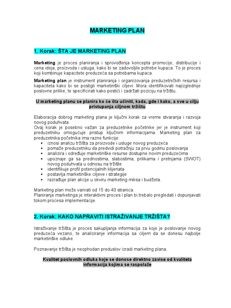 Marketing Plan | PDF