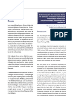 Determinación Del Consumo Diario de Alimento en Cuatro Especies de Murciélagos Herbívoros (Phyllostomidae) Mantenidos en Cautiverio