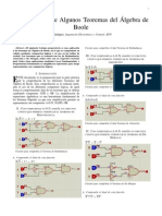 Demostración de teoremas de álgebra de Boole mediante circuitos lógicos