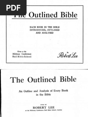The Outlined Bible Robert Lee | PDF