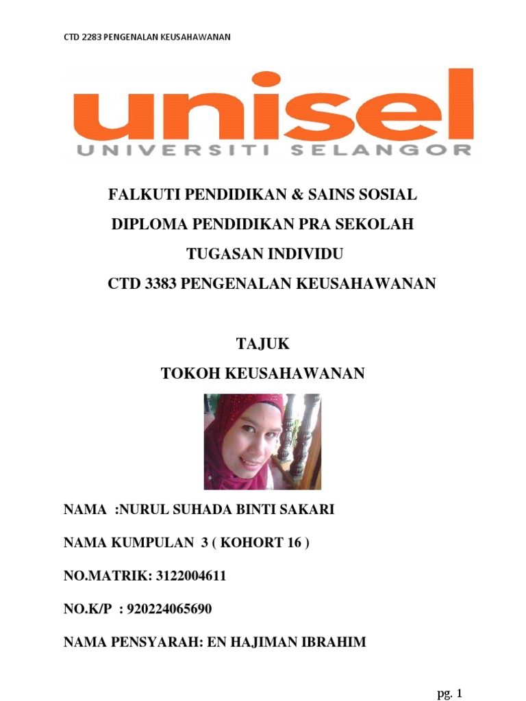Asgmn En Hajiman Tokoh Keusahawanan Di Malaysia Datuk Siti