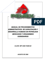 Manual de Procedimientos de Capacitacion y Desarrolllo Humanos en Pemex