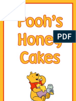 4X6 Menu Card - Winnie the Pooh Honey Cakes