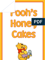 4X6 Menu Card - Winnie The Pooh Honey Cakes