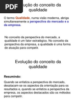 Evolução Do Conceito Da Qualidade (Aula 3)