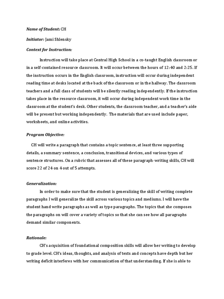 Instructional materials structure essay picture