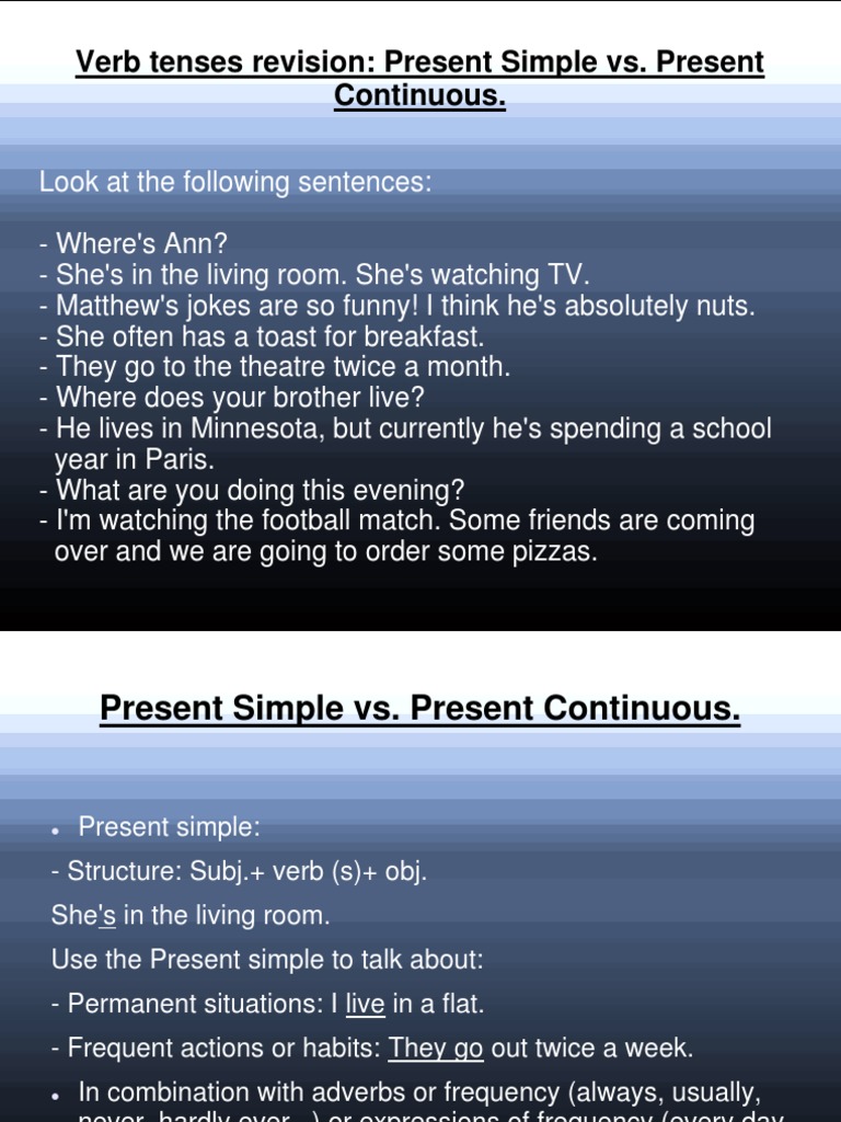 Verb Tenses Revision 1st BAT PDF Perfect (Grammar) Verb