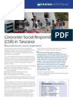 CSR in Tanzania