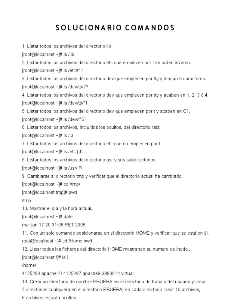 Comandos para listar archivos en Linux | PDF | Archivo de computadora ...