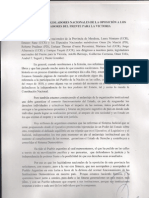 Carta de los legisladores nacionales de la oposición a los legisladores del FPV 1