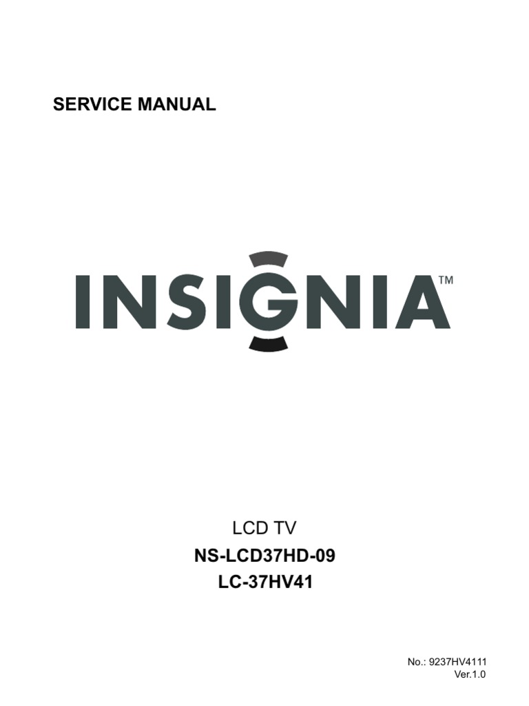 ... Array - insignia xoceco lc 37hv41 ns lcd37hd 09 lcd tv sm video  amplifier rh scribd ...