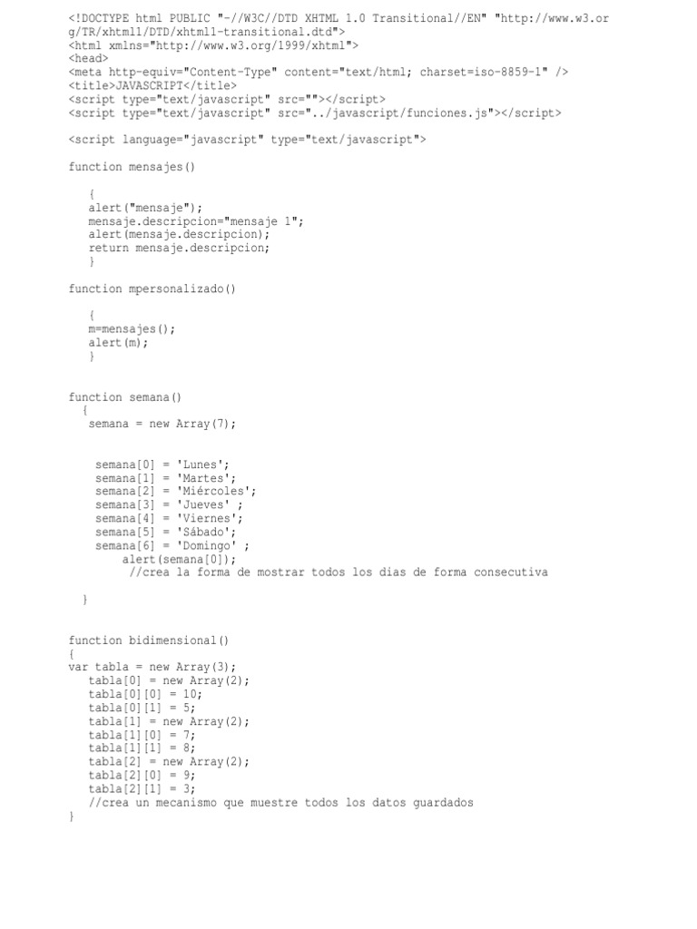 Funciones y Alertas en JavaScript | PDF