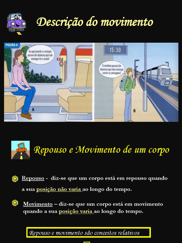 Conceitos de Movimento e Repouso | PDF | Deslocamento (vetor) | Velocidade