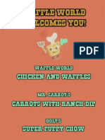 Disney Bolt Waffle World Menu