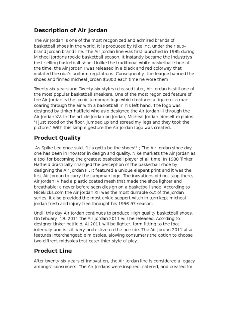 Air Jordan | PDF | Sports & Recreation