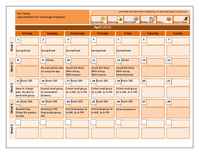 April Calendar | PDF | Career & Growth | Foreign Language Studies