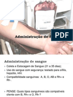 Administração de sangue e transfusões