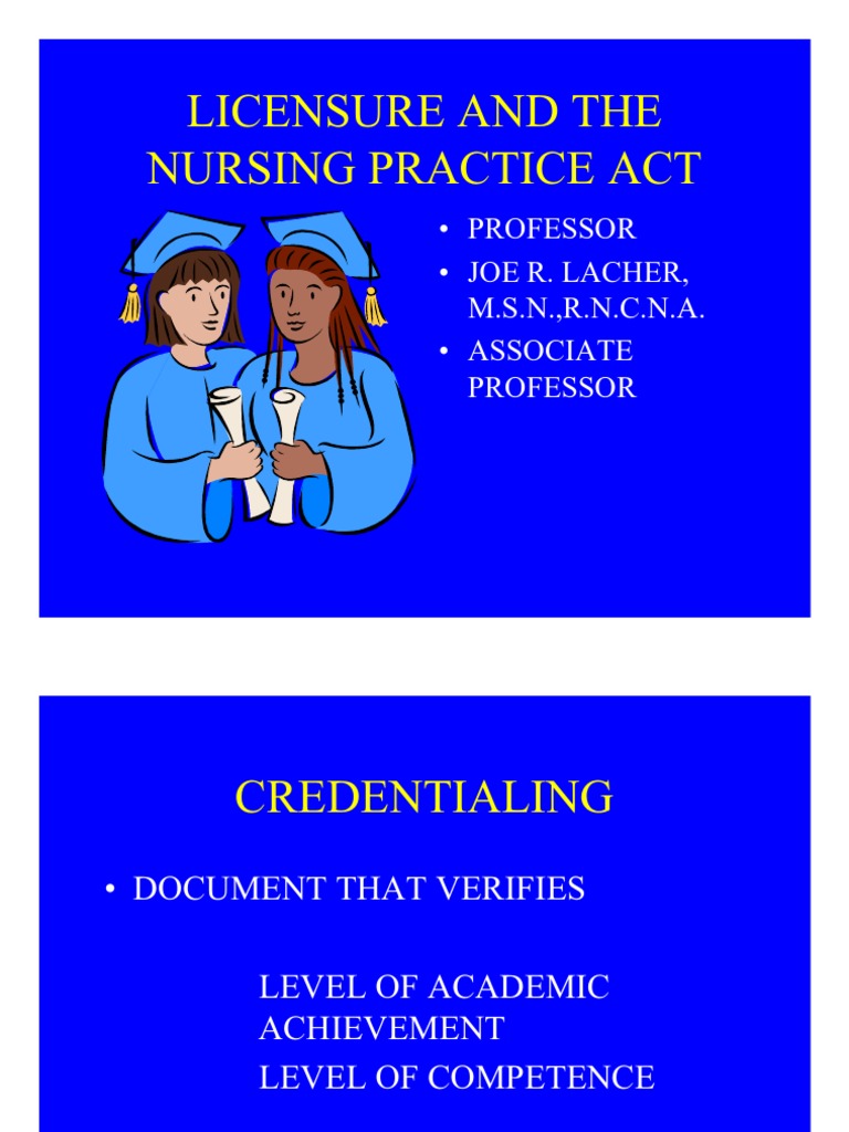 Licensure and Nurse Practice, The Ins and Outs | PDF | Business