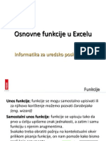 Osnovne Funkcije U Excelu