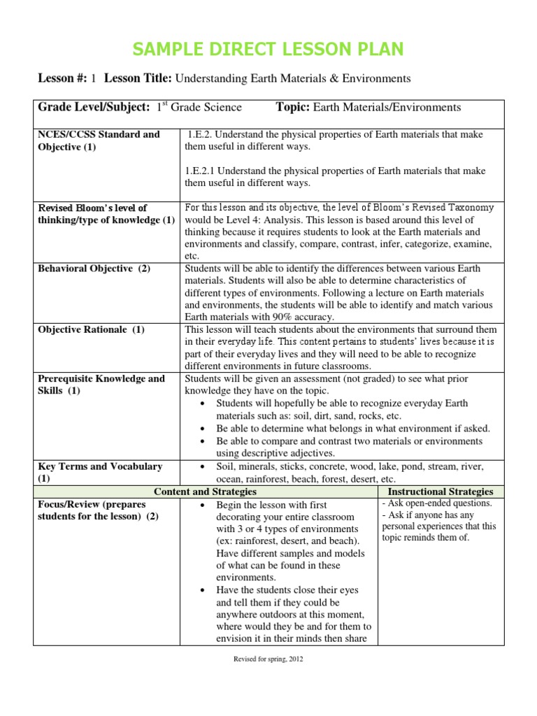 how to write teaching methodology in lesson plan