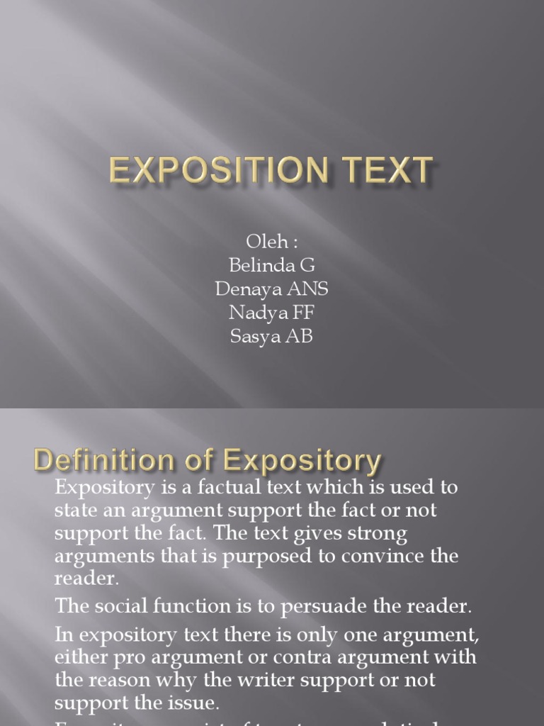 Understanding Expository Text Types | PDF