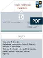 Teoria Instruirii Didactica