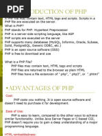 Introduction of PHP