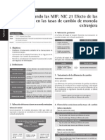 NIC 21 Efecto de Las Variaciones en Las Tasas de Cambio de Moneda Extranjera