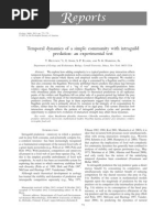 Temporal Dynamics of A Simple Community With Intraguild Predation An Experimental Test