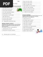 Past Progressive Tense: Exercise 1: Positive Sentences