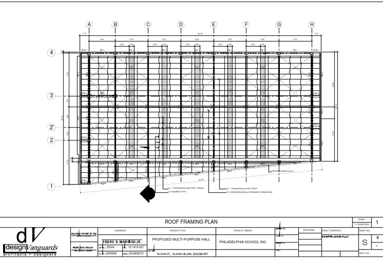 B C D E G H F A: Roof Framing Plan | PDF | Technology & Engineering