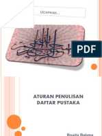 Cara Penulisan Daftar Pustaka