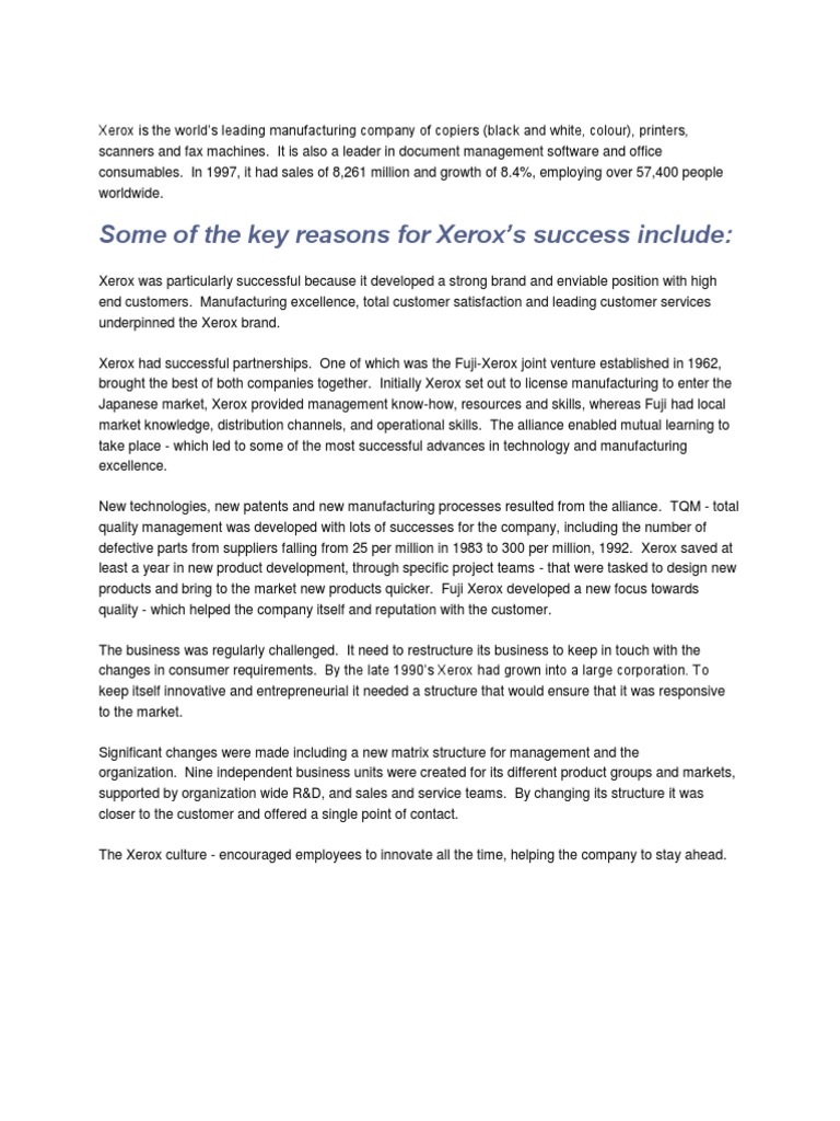 Xerox case study image