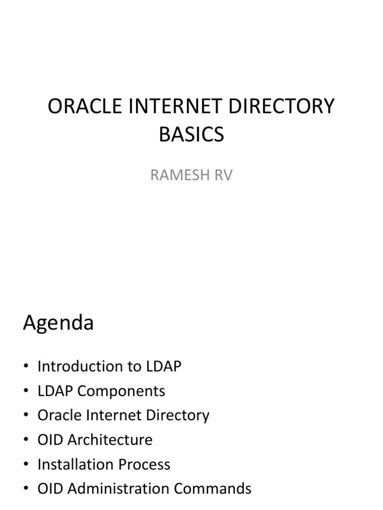 Oracle Internet Directory | PDF | Oracle Database | Internet Standards