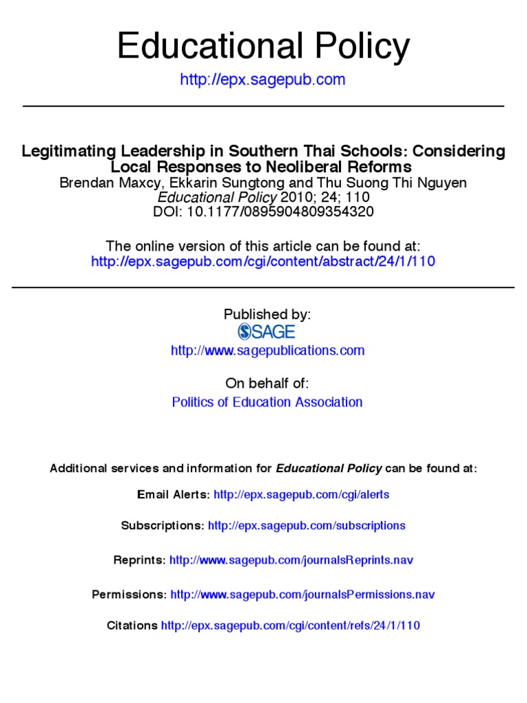 Legitimating Leadership | PDF | Thailand | Discourse