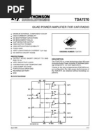 Quad Power Amplifier For Car Radio: Protections: Description