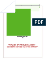 Analysis of Various Brands of Soyabean Refined Oil in The Market