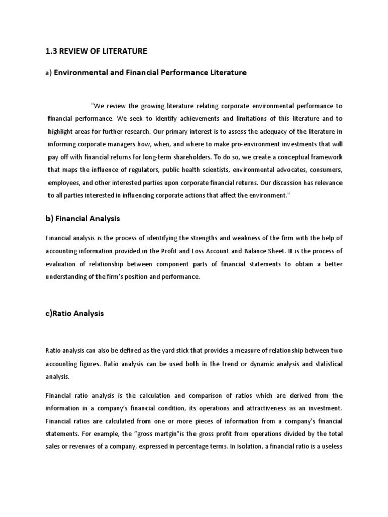 financial performance related research papers
