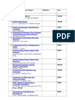 SL No. Name of Books and Authors Publisher Price Pennwell Books 1. 2. 3. 4. 5