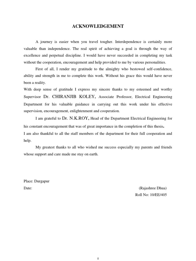 Acknowledgement of Fault in Thesis | PDF | Thesis | Transmission Line
