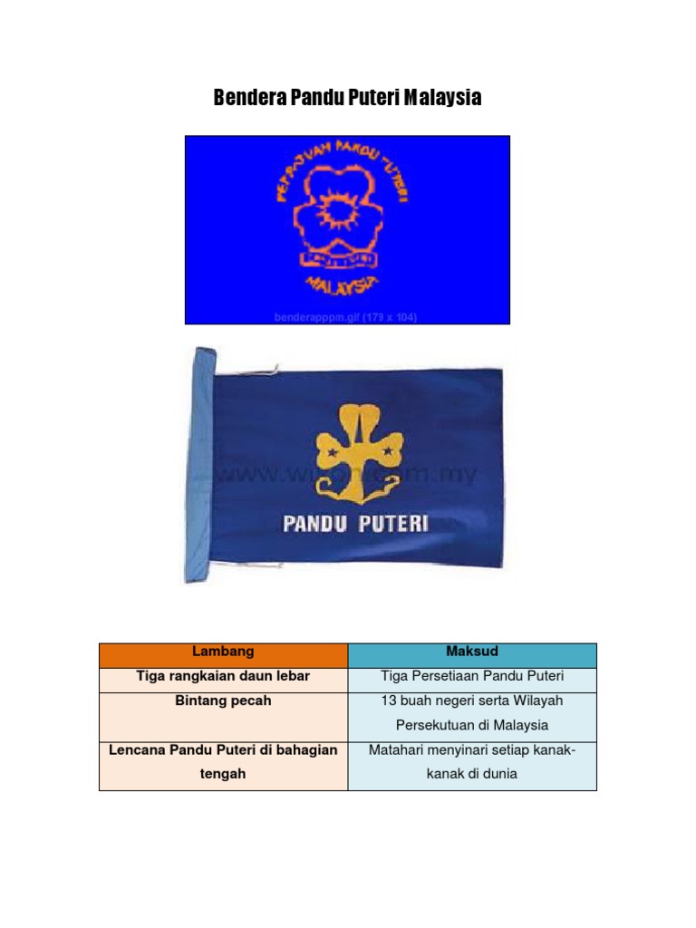 Bendera Pandu Puteri Malaysia Pdf