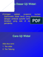 Prinsip Dasar Uji Widal