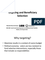 SSL-CCT: Overview On Targeting and Beneficiaries Selection