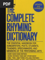 The Complete Rhyming Dictionary Includes Cover | PDF | Metre ...