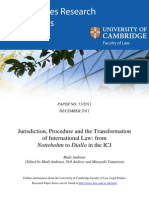 Jurisdiction, Procedure and the Transformation of Int'l. Law From Nottebohm to Diallo in the ICJ