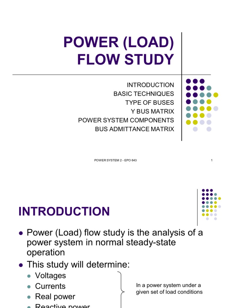 Lecture Notes1 LOAD FLOW ANALYSIS 1 PDF | PDF | Ac Power | Force
